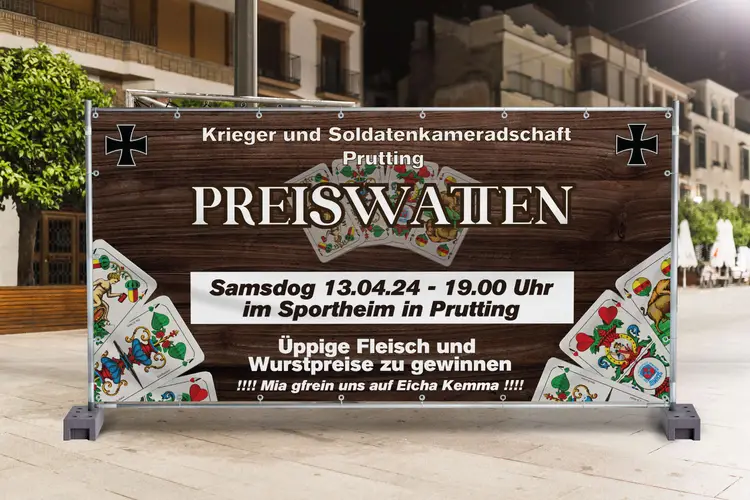 Krieger- und Soldatenkameradschaft Prutting Bauzaunbanner